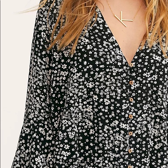 Free People Ditsy Floral Bodysuit Large NWOT - Picture 4 of 4
